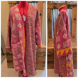 Upcycled Kantha Quilt Coat L-XL Handmade Dont Throw It Out